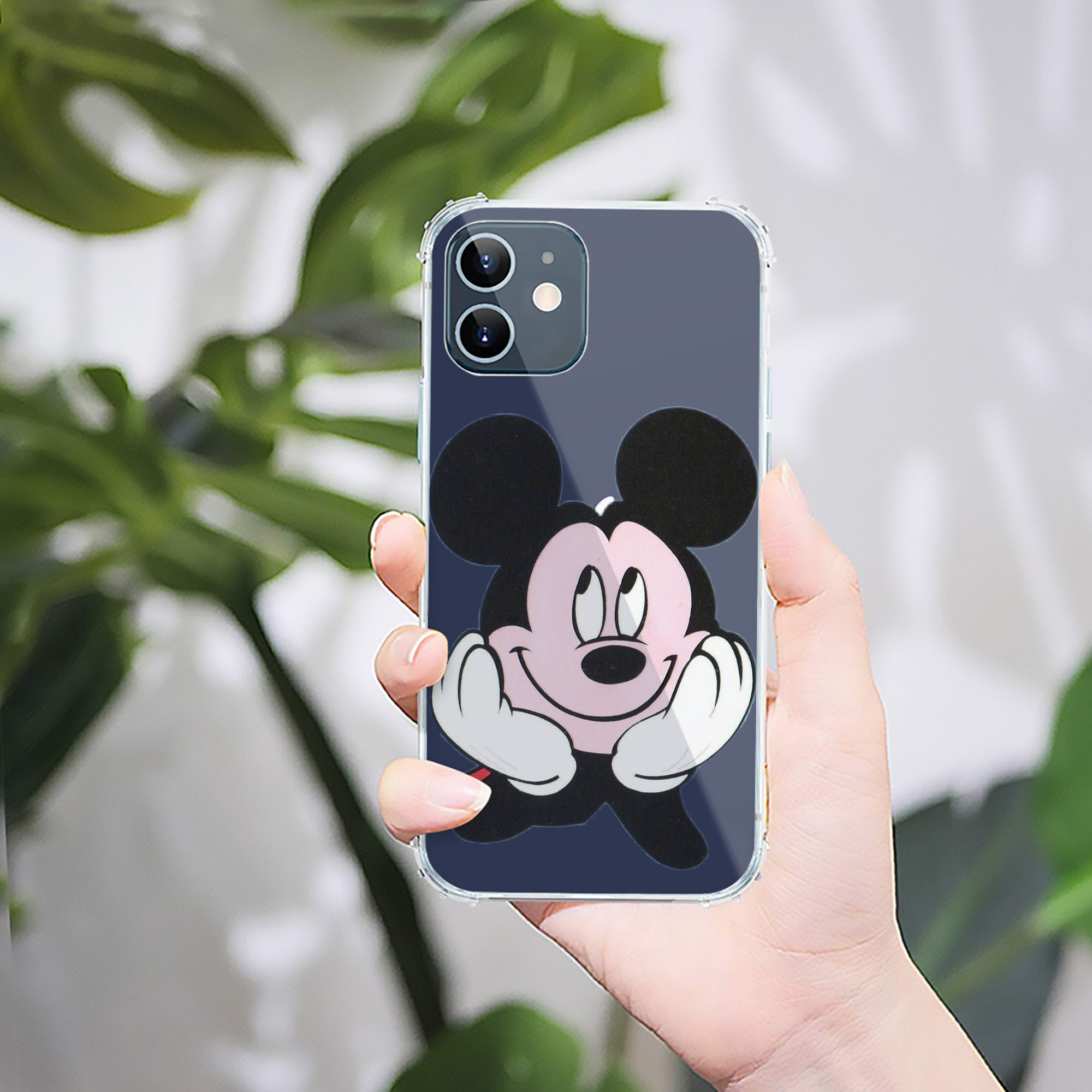 （画像用） ミッキーマウス Mickey Mouse 【iPhone 12シリーズ対応】透明スマホケース（クリアソフトケース）